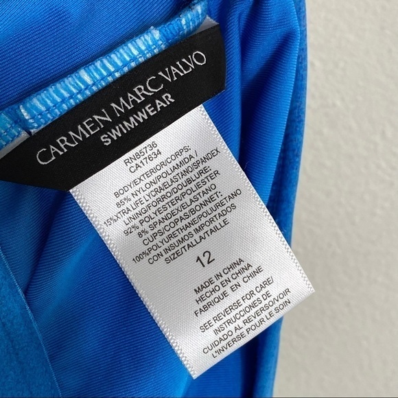 Carmen Marc Valvo One Shoulder One Piece Swimsuit - Pacific Sunset - Picture 4 of 8